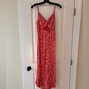 ASTR The Label | Farida Floral Cutout Midi Dress